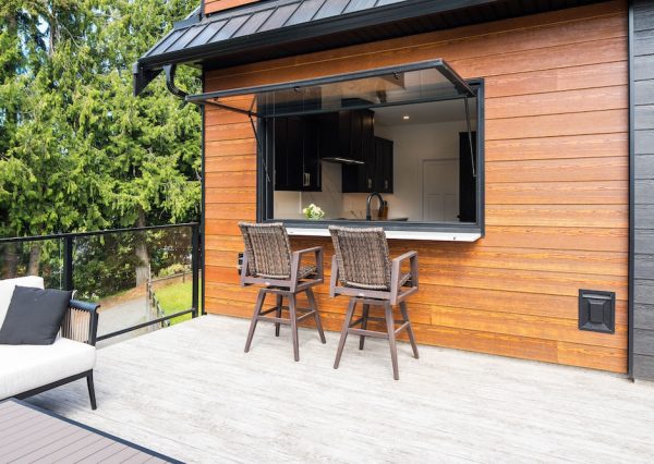 Pass through window from kitchen to deck