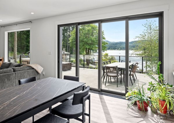 Sliding doors to large deck