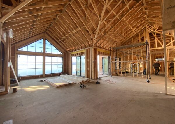 Framing and roof vaults in new build