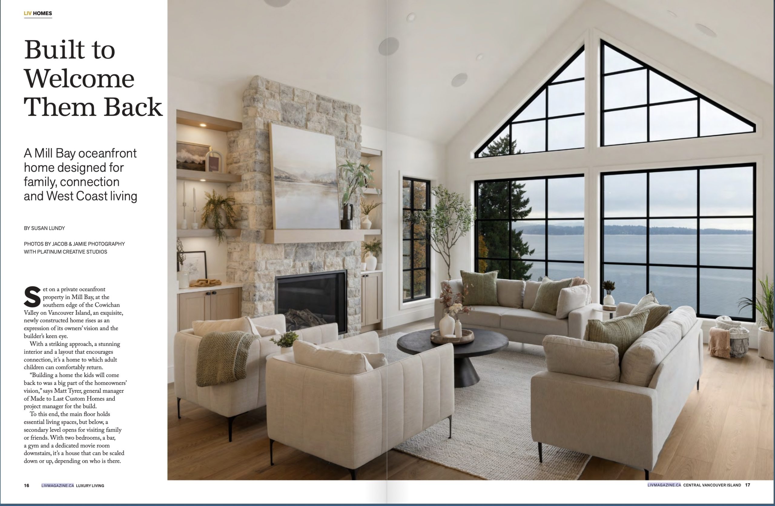 LIV Feature Made to last custom homes magazine feature