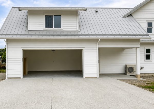 Side garage for custom farmhouse design
